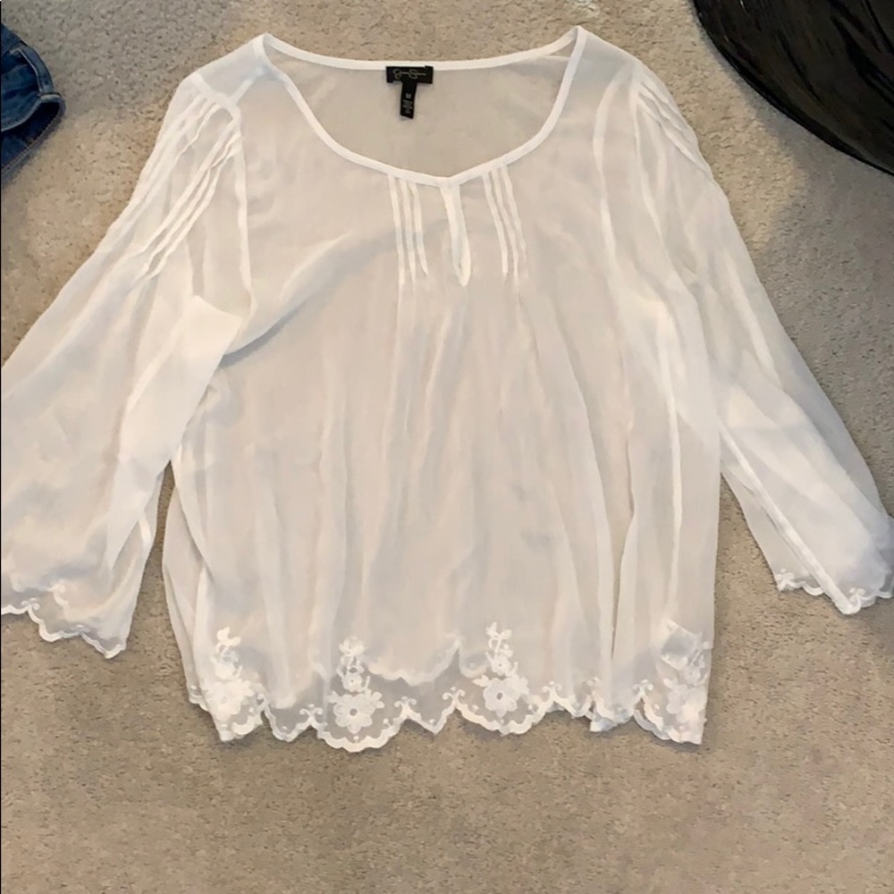 Jessica Simpson size medium super sheer blouse